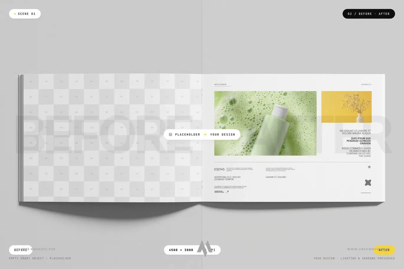 Tải Mockup Brochure A4 Ngang Chuyên Nghiệp PSD Miễn Phí