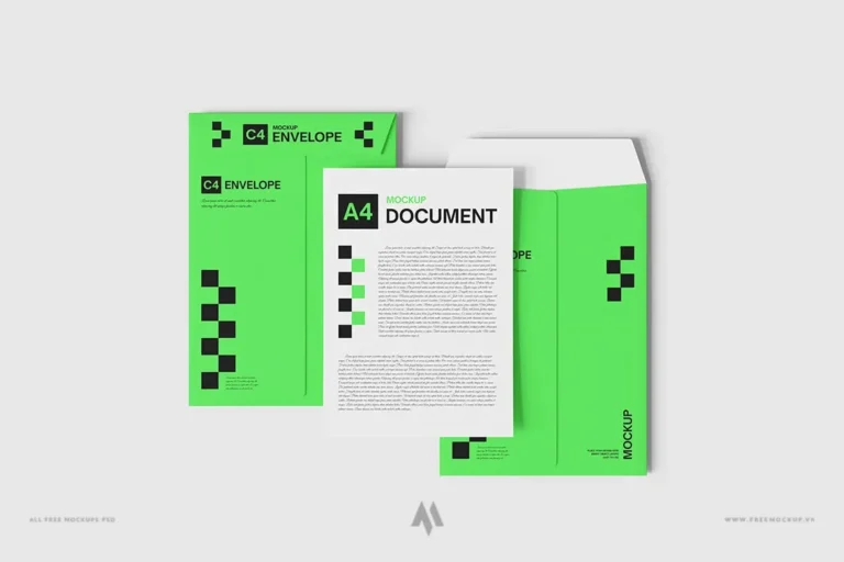 Mockup Phong Bì C4 PSD
