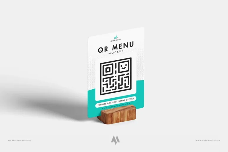Mockup QR Menu Chuyên Nghiệp PSD