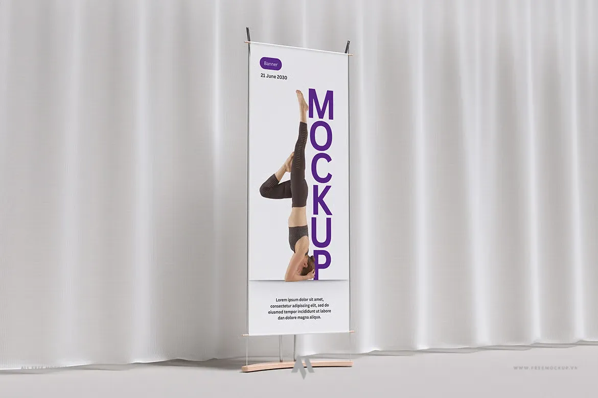 Tải Mockup Standee Gỗ Cao Cấp PSD Miễn Phí