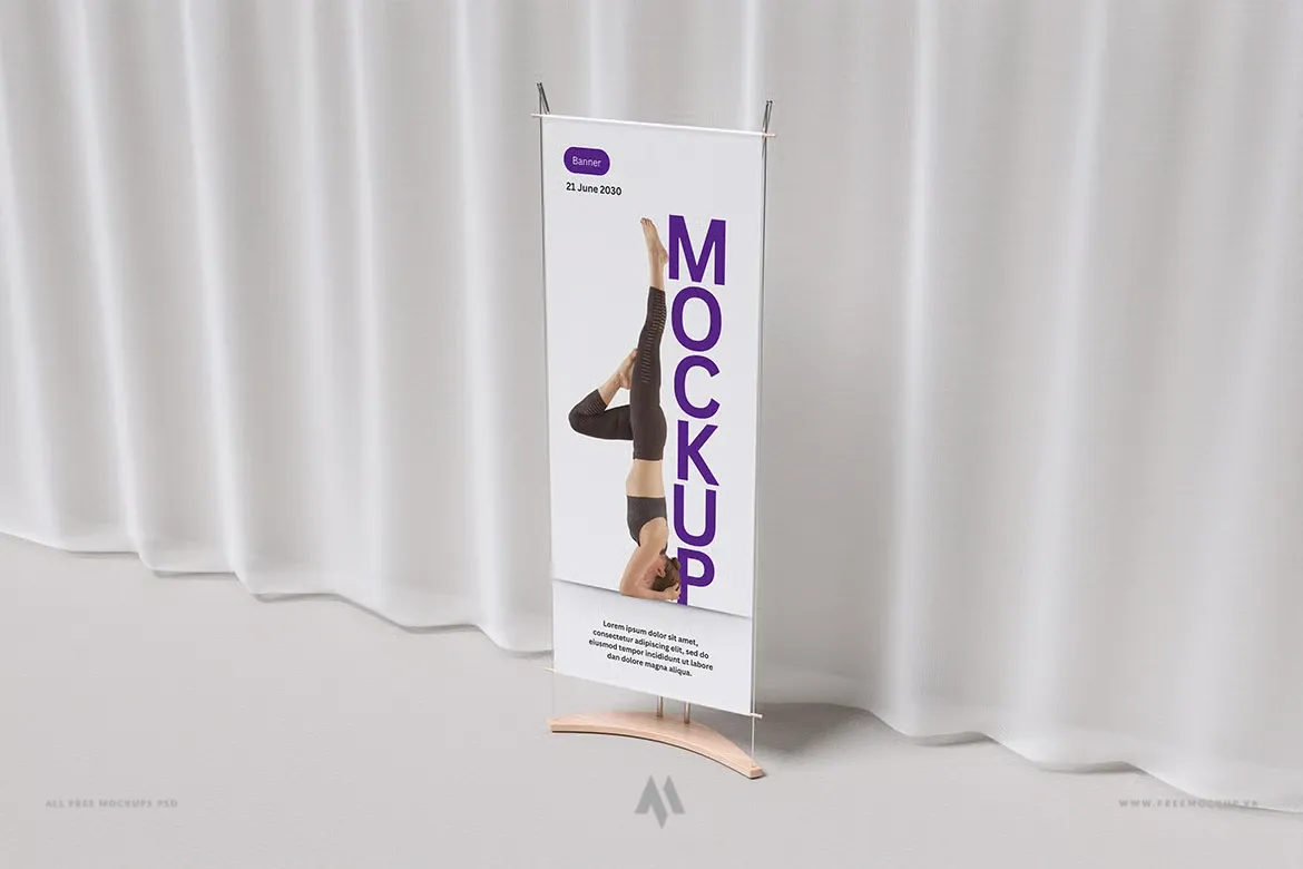 Tải Mockup Standee Gỗ Cao Cấp PSD Miễn Phí
