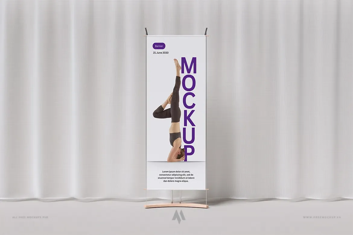 Tải Mockup Standee Gỗ Cao Cấp PSD Miễn Phí