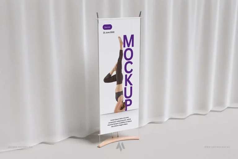 Mockup Standee Gỗ Cao Cấp PSD Miễn Phí