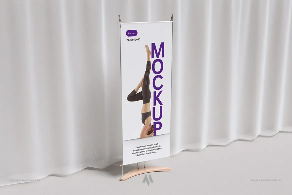 Tải Mockup Standee Gỗ Cao Cấp PSD Miễn Phí