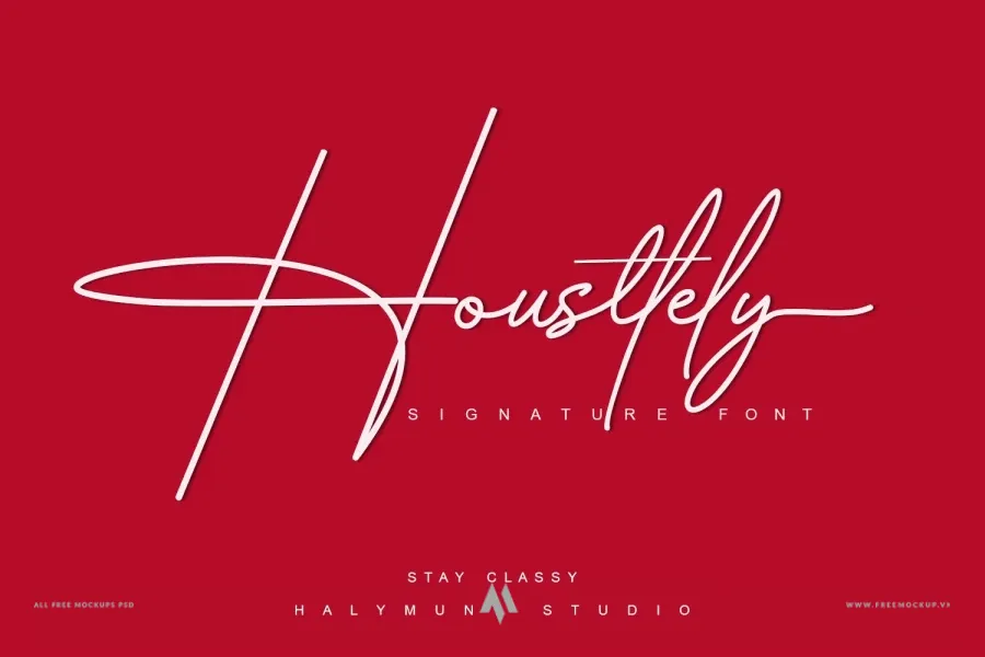Font SVN Housttely Signature Việt hóa