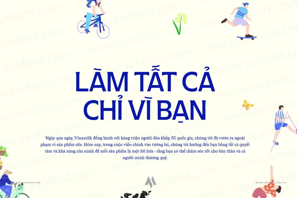 Font thương hiệu Vinamilk – VNM Sans