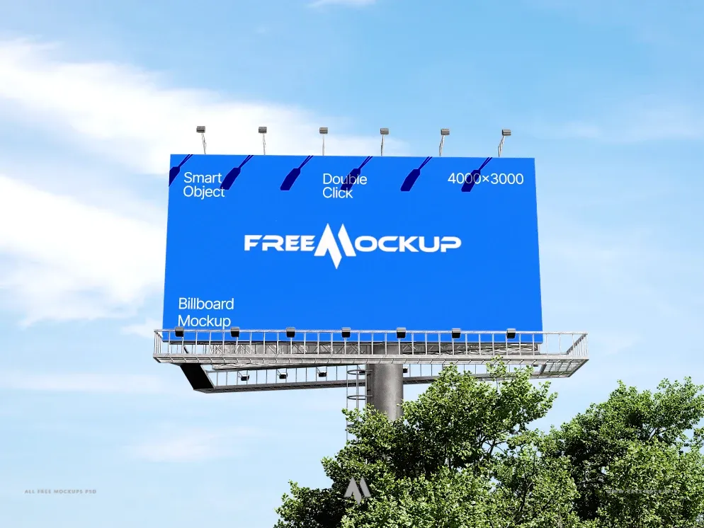 Mockup Biển Quảng Cáo Ngoài Trời PSD: Trình Bày Ấn Tượng