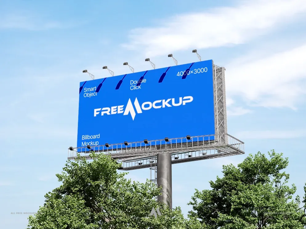 Mockup Biển Quảng Cáo Ngoài Trời PSD