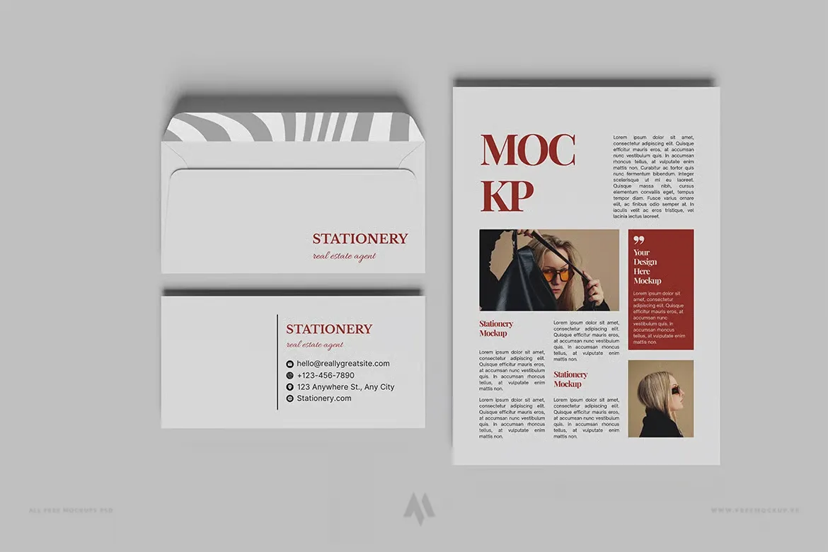 Mockup bộ nhận diện thương hiệu chuyên nghiệp PSD miễn phí