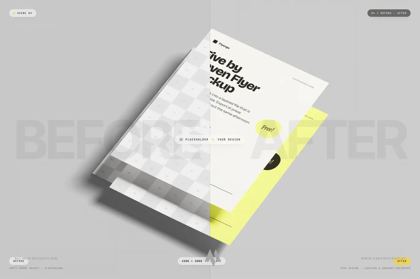 Mockup Flyer Leaflet 5×7 PSD Chuyên Nghiệp: Tải Ngay!