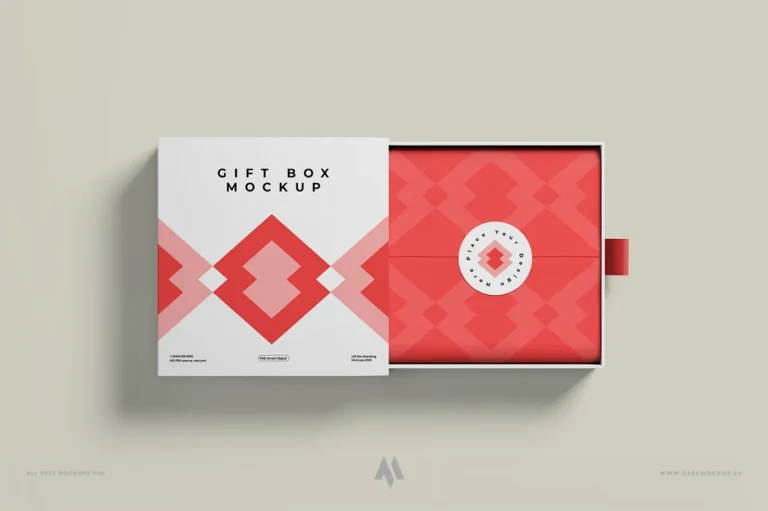 Mockup hộp quà PSD chuyên nghiệp