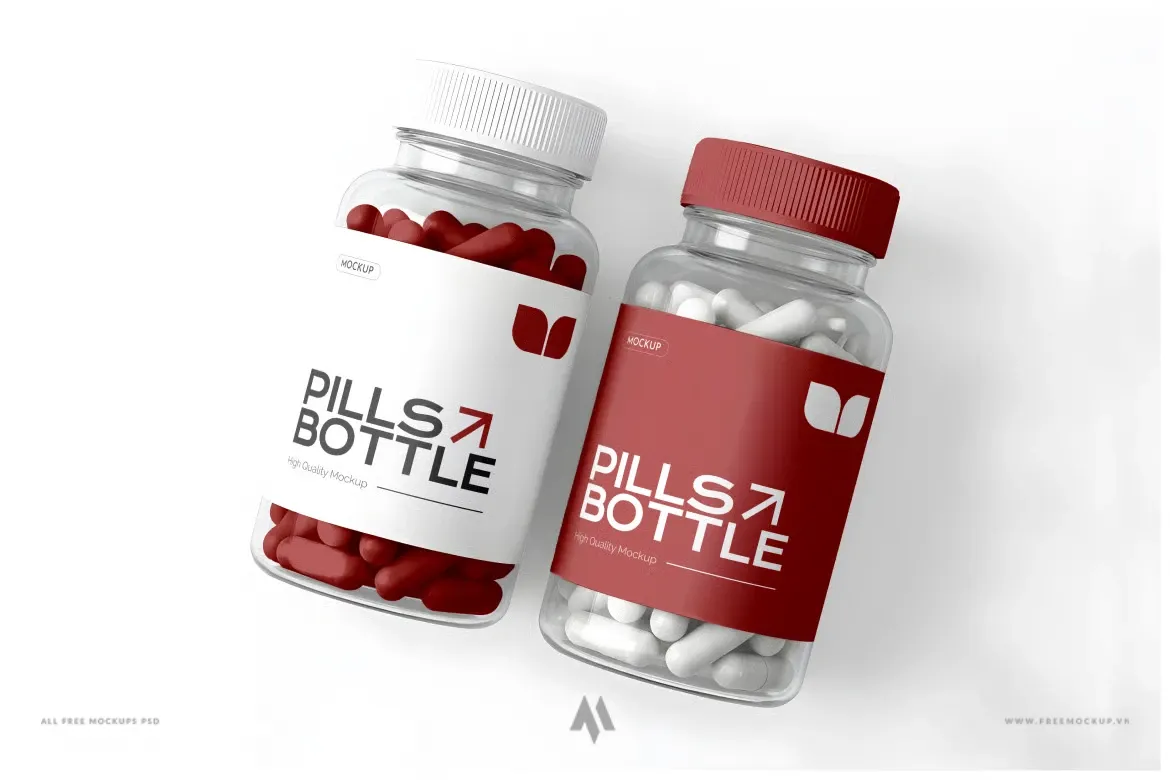 Mockup lọ thuốc PSD