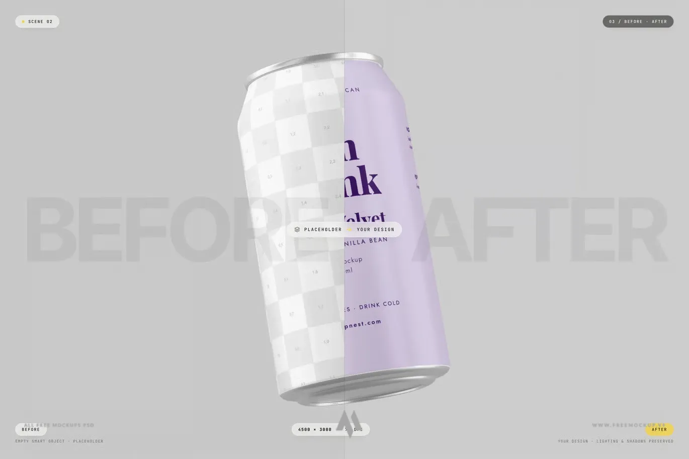 Mockup Lon Nước Ngọt Bia PSD Chuyên Nghiệp – Tải Miễn Phí!