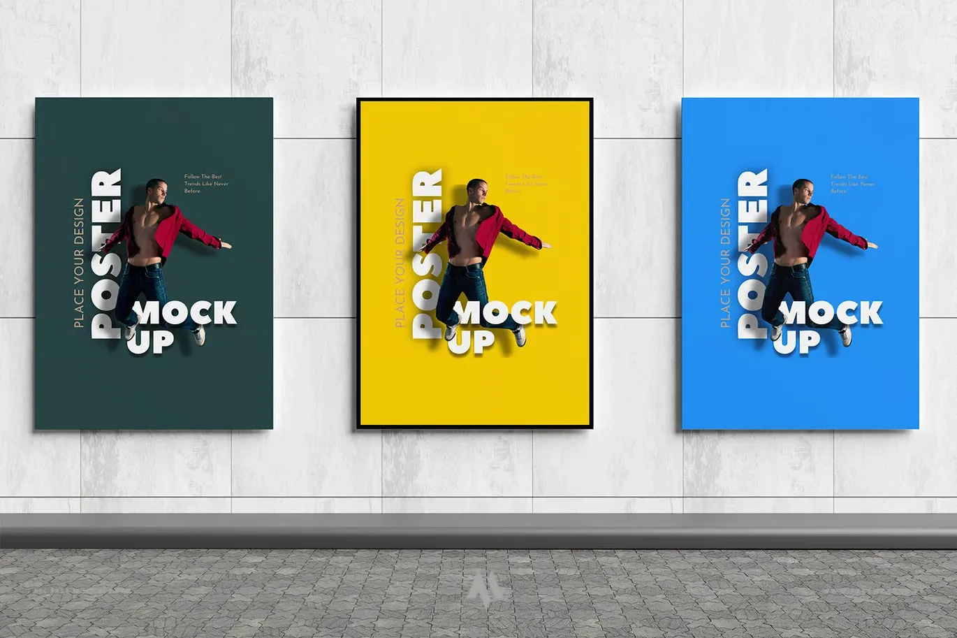 Mockup Poster PSD đường phố