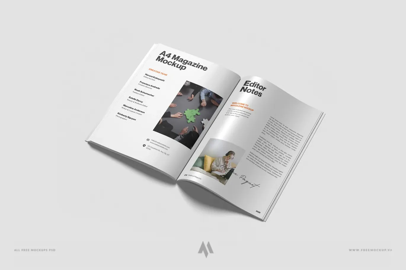 Mockup tạp chí A4 chuyên nghiệp PSD