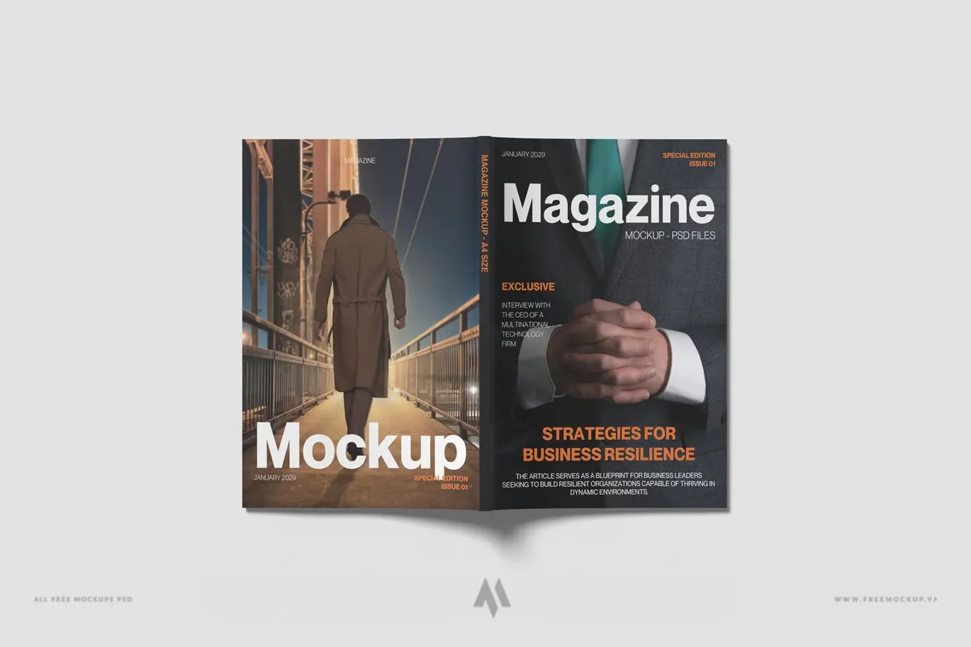 Mockup tạp chí A4 chuyên nghiệp PSD