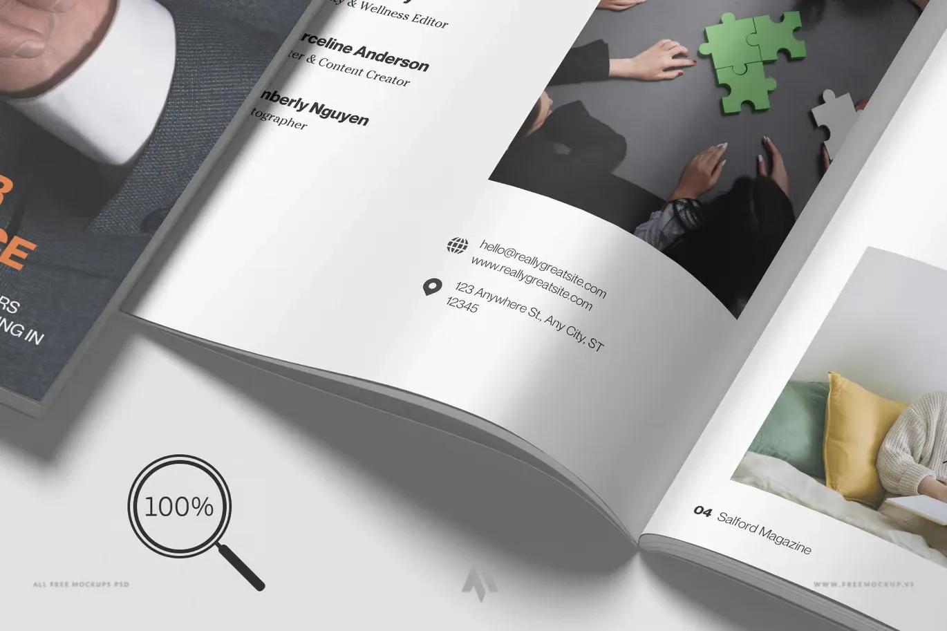 Mockup tạp chí A4 chuyên nghiệp PSD