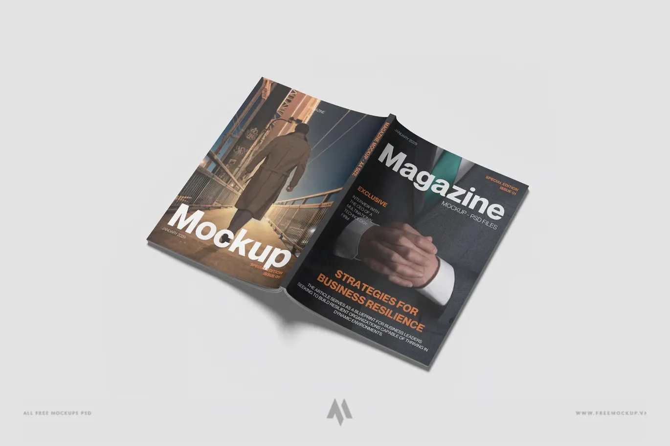 Mockup tạp chí A4 chuyên nghiệp PSD