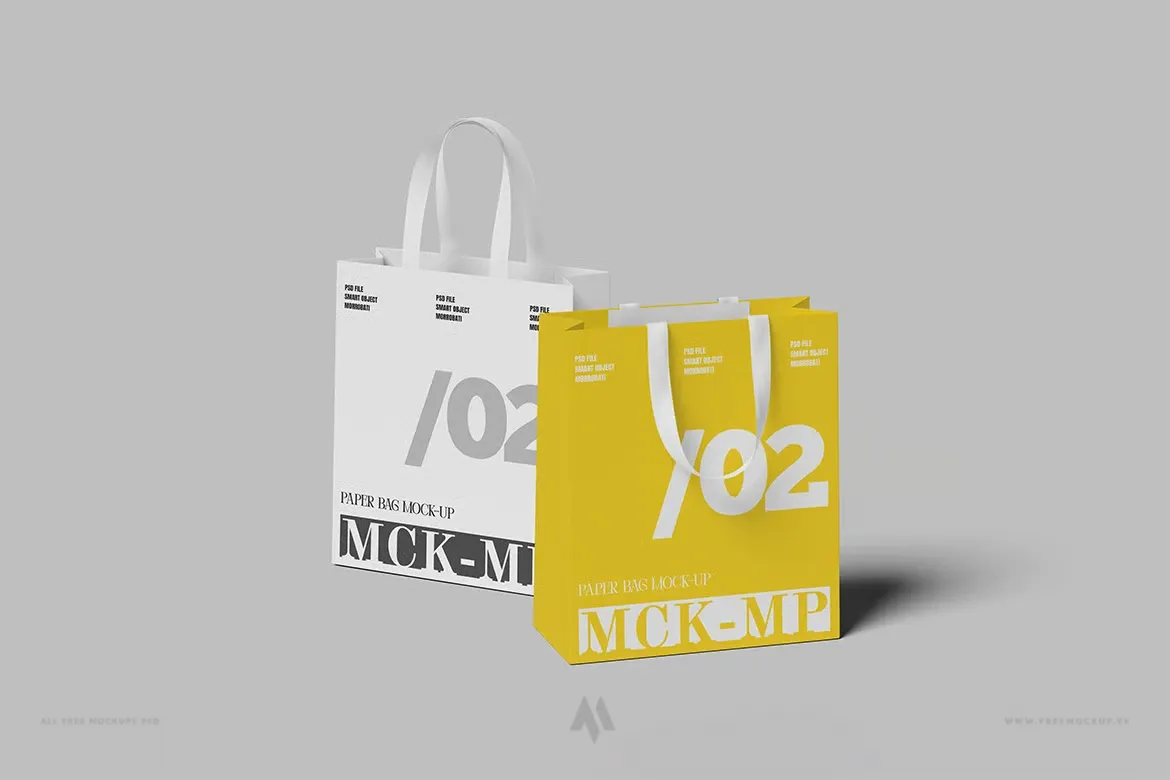 Mockup túi giấy PSD miễn phí