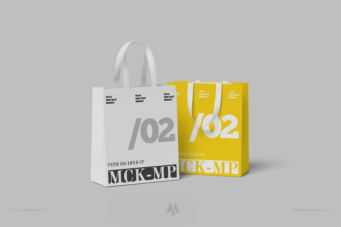 Mockup túi giấy PSD miễn phí