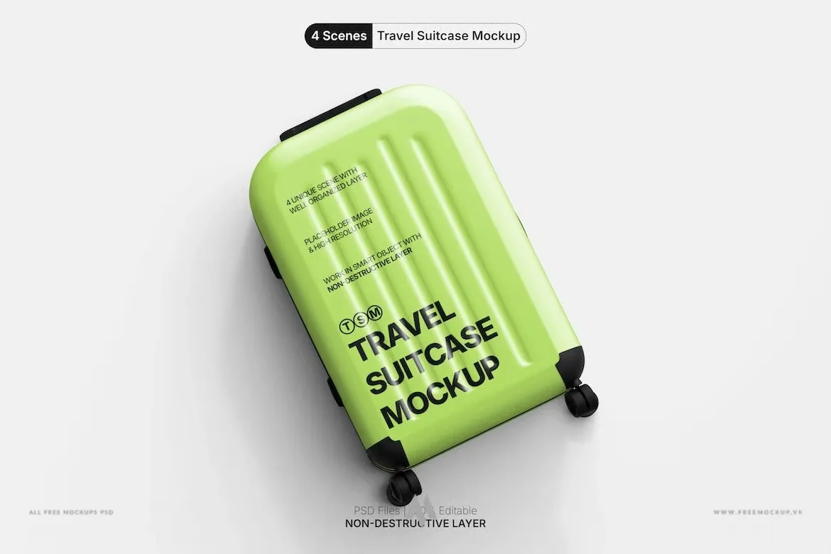 Mockup Vali Du Lịch PSD Miễn Phí Chuyên Nghiệp