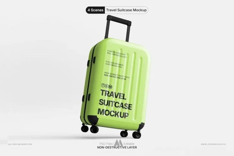 Mockup Vali du lịch PSD miễn phí