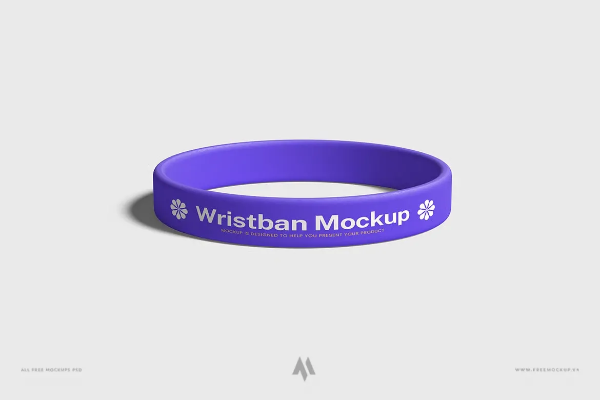 Mockup Vòng Đeo Tay Silicone PSD Chuyên Nghiệp Miễn Phí