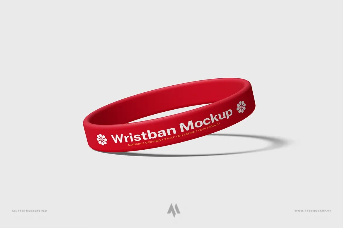 Mockup Vòng Đeo Tay Silicone PSD Chuyên Nghiệp Miễn Phí