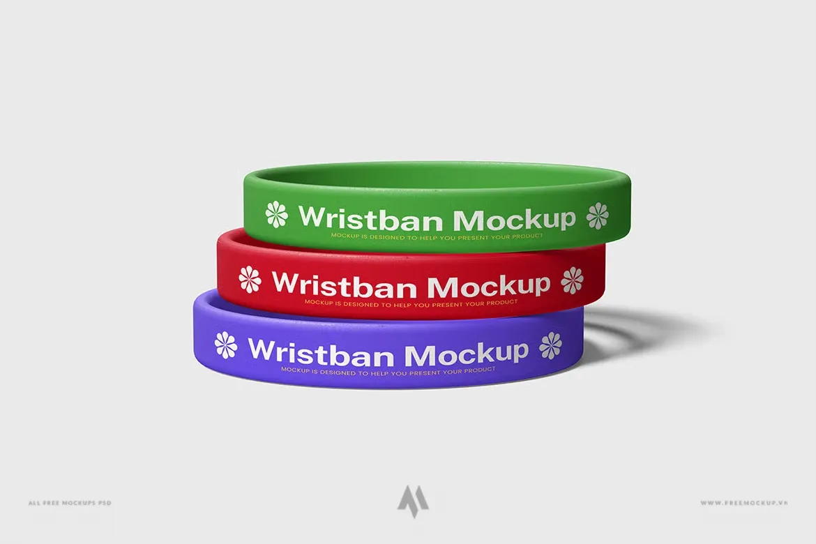Mockup Vòng Đeo Tay Silicone PSD Chuyên Nghiệp Miễn Phí
