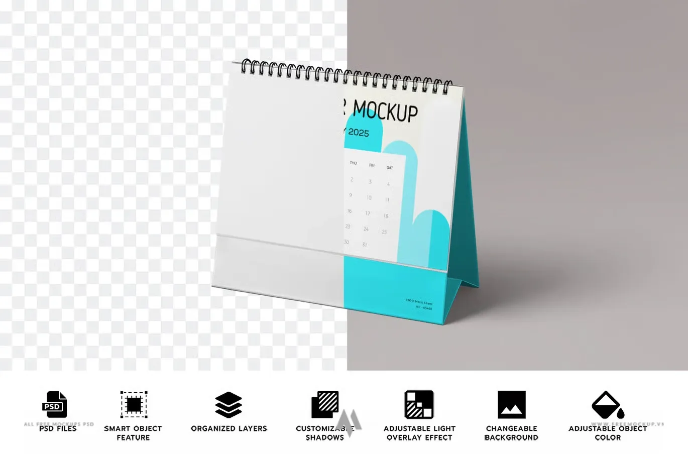Tải Mockup Lịch Để Bàn Chuyên Nghiệp Miễn Phí PSD Chất Lượng Cao