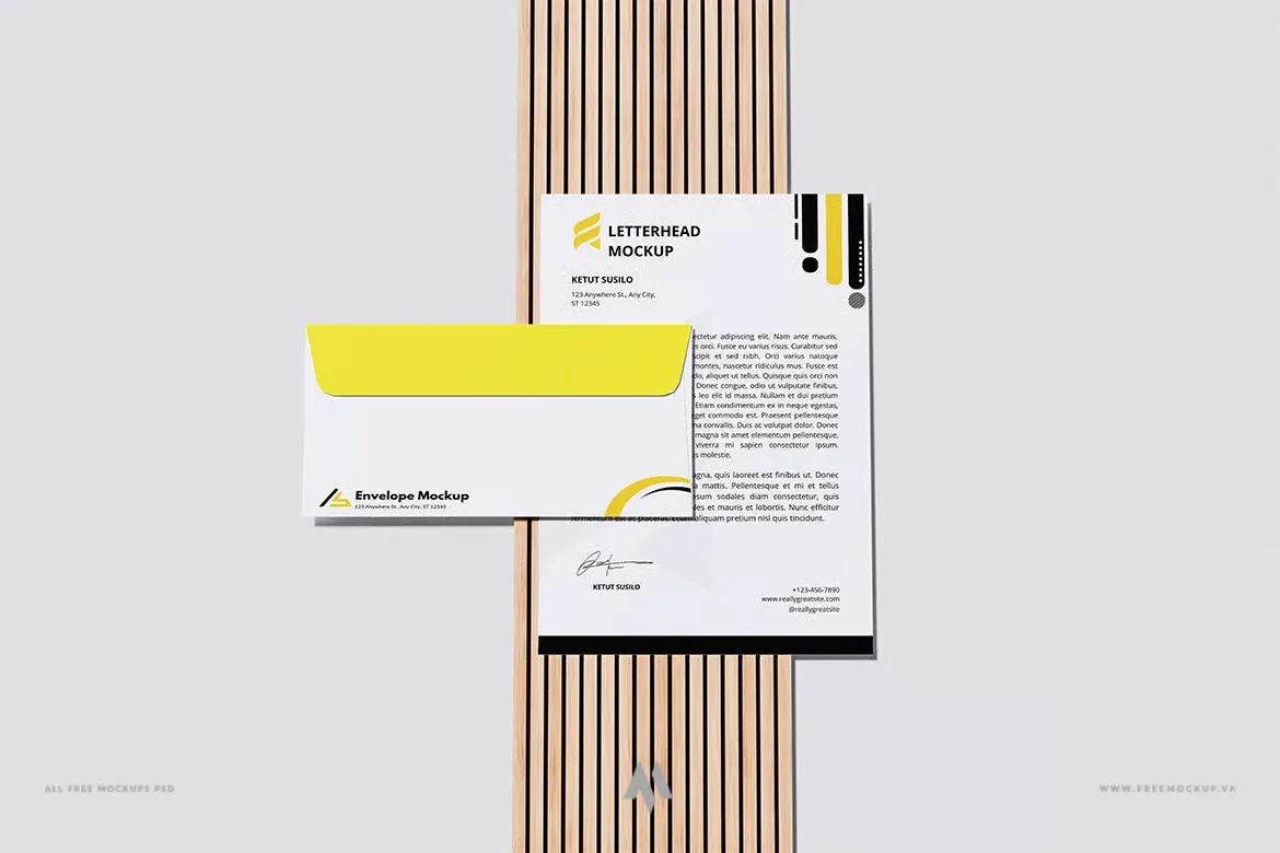 Tải Mockup Phong Bì và Tiêu Đề Thư PSD Chuyên Nghiệp Miễn Phí