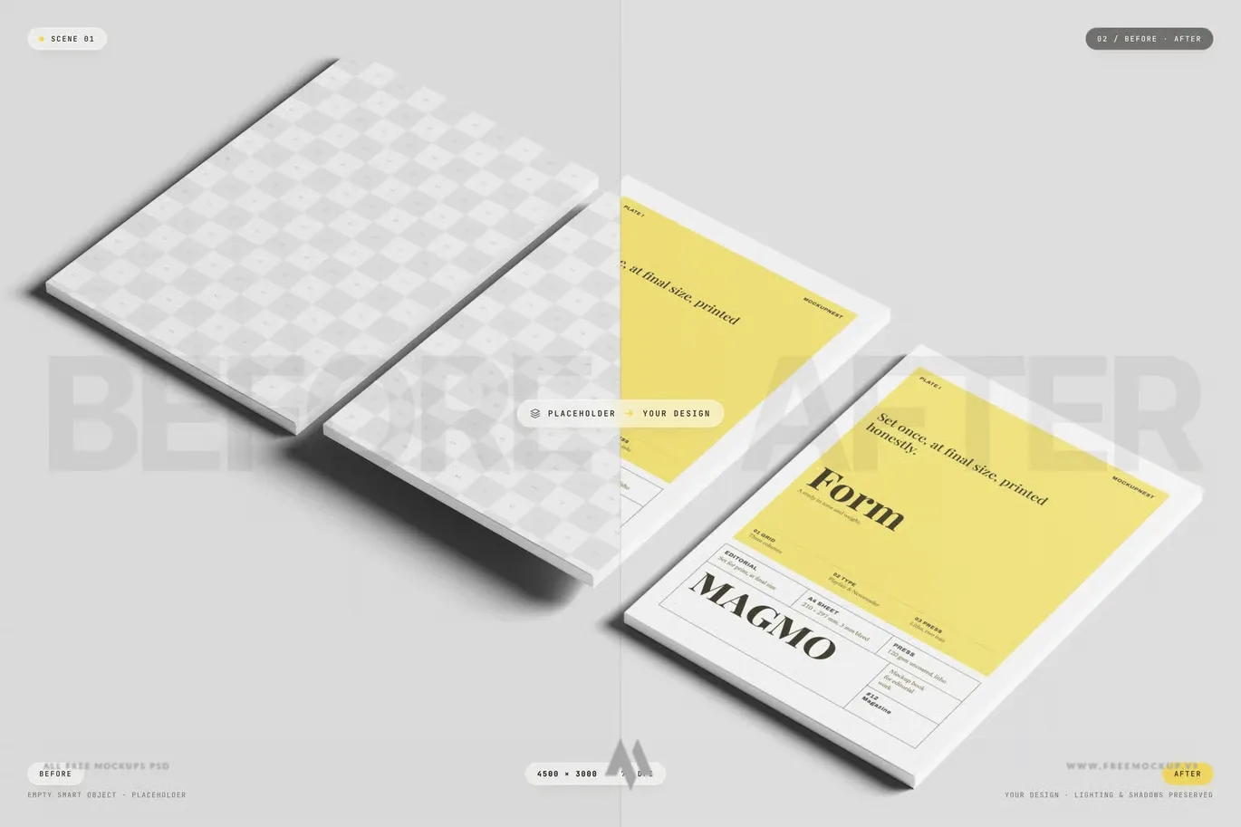 Tải Mockup Tạp Chí A4 Chuyên Nghiệp PSD Miễn Phí