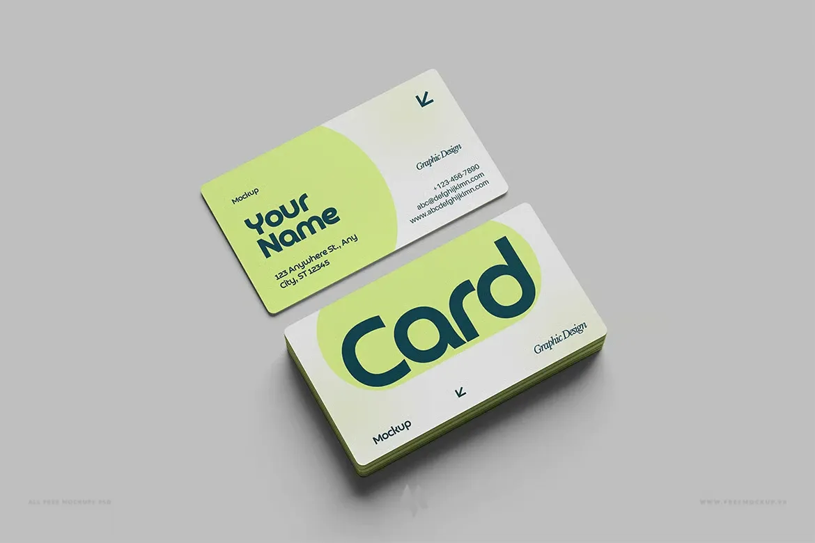 Bộ 4 mockup business card PSD