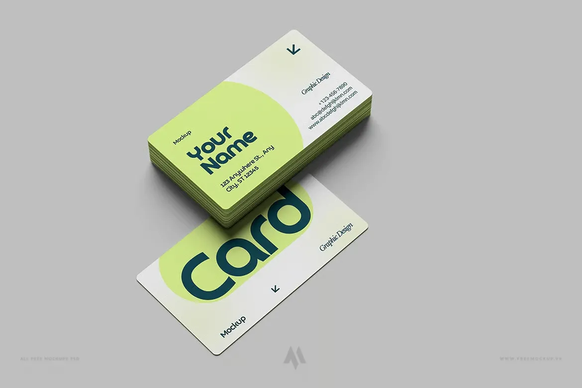 Bộ 4 mockup business card PSD