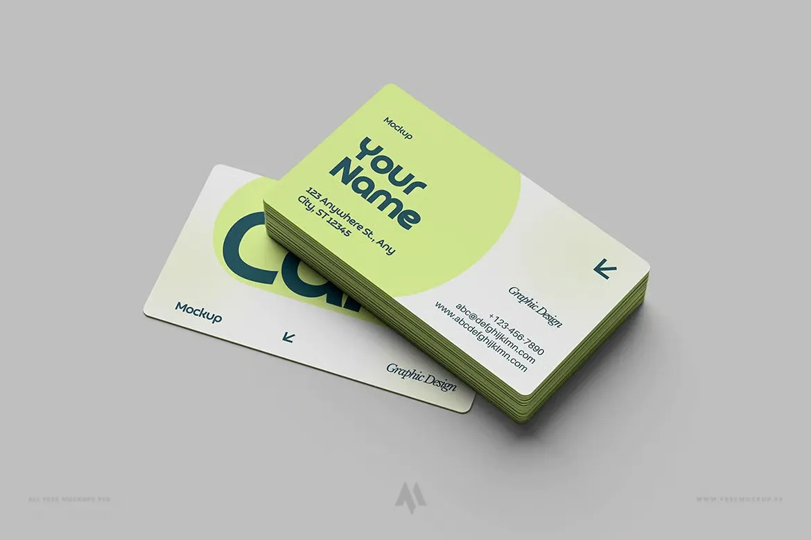 Bộ 4 mockup business card PSD