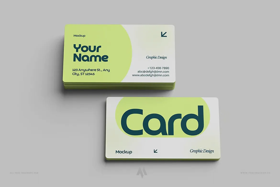 Bộ 4 mockup business card PSD