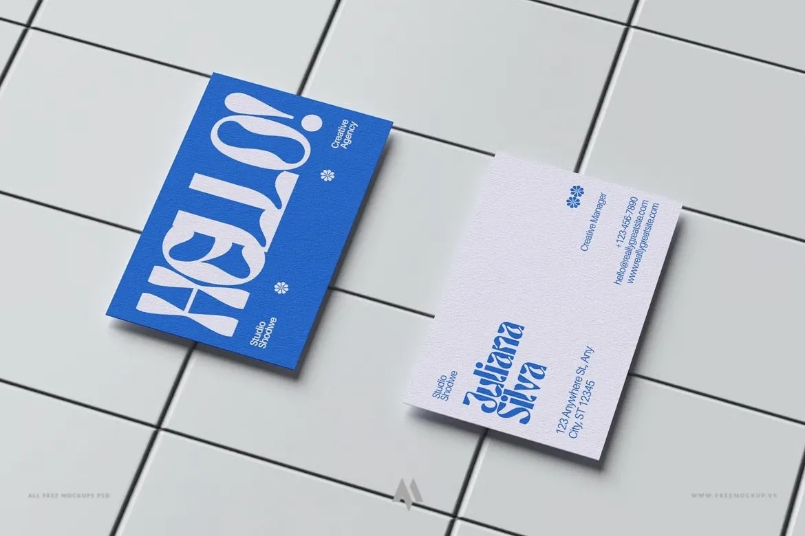 Mockup danh thiếp PSD miễn phí