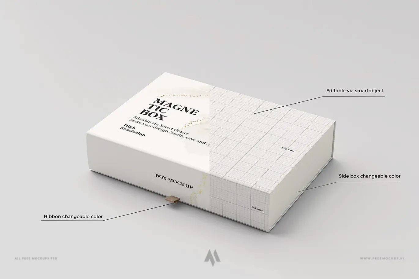 Mockup hộp nắp nam nhâm cao cấp