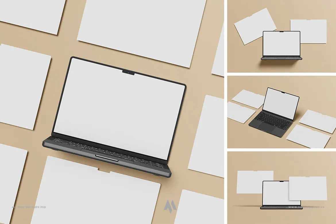 Mockup Màn Hình Laptop: Trình Bày Website Đa Dạng và Chuyên Nghiệp