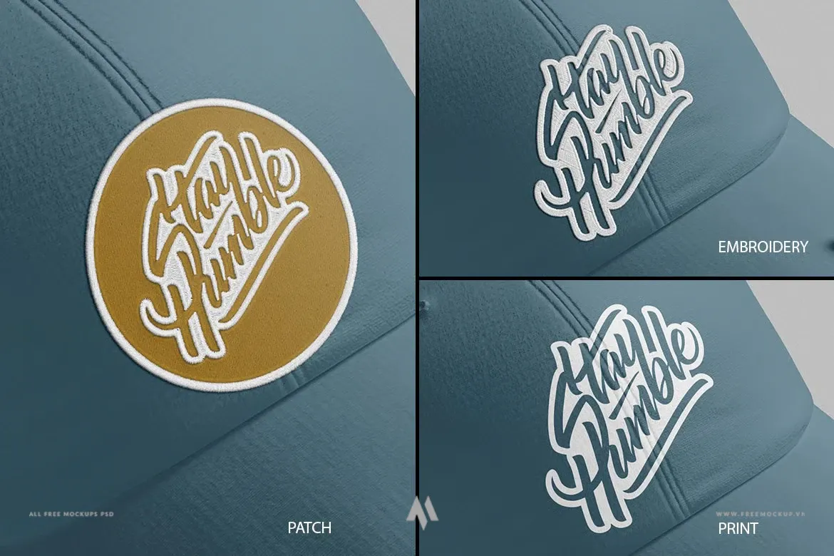 Mockup mũ lưỡi trai lưới phía sau