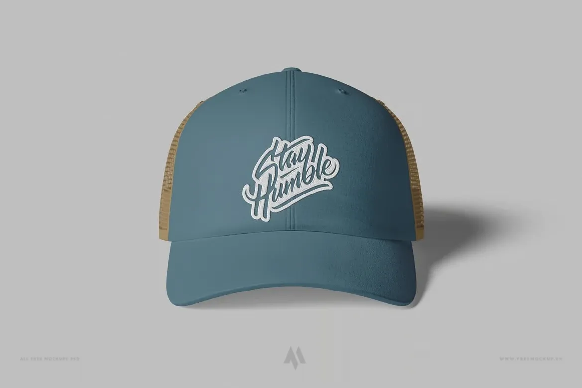 Mockup mũ lưỡi trai lưới phía sau