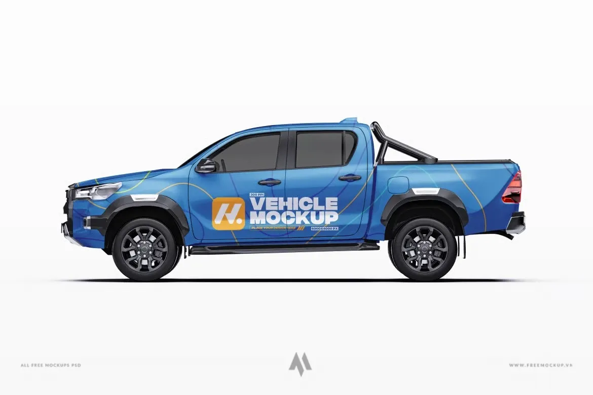 Mockup Xe Bán Tải 2024 3D PSD: Tải Ngay Để Trình Bày Thiết Kế Chuyên Nghiệp