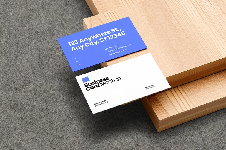 Mockup danh thiếp PSD miễn phí