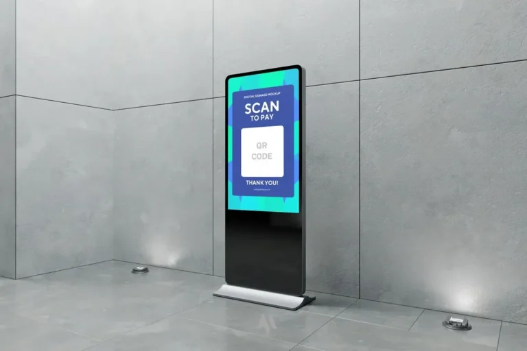 Mockup màn hình quảng cáo LCD