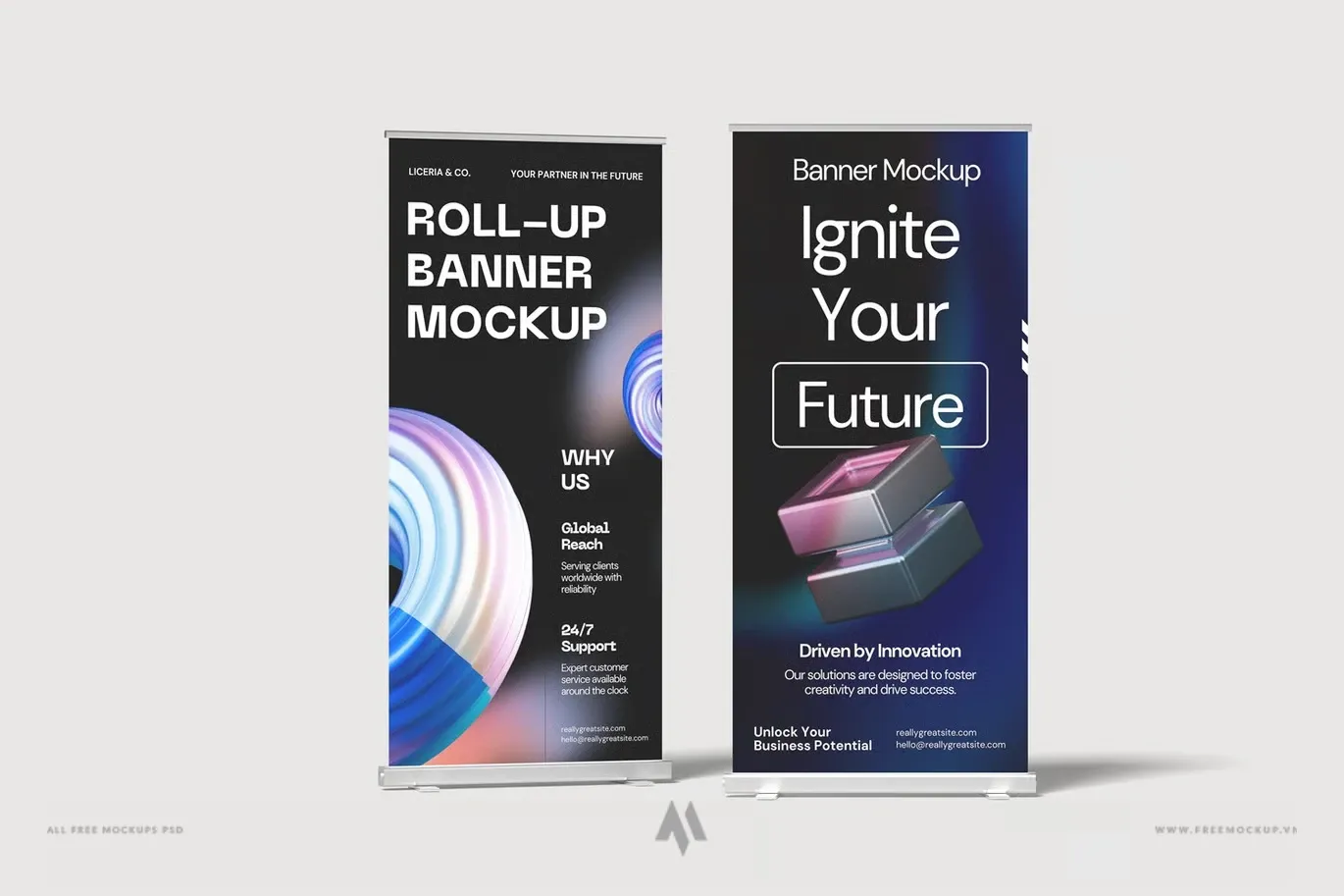 Tải Mockup Standee Cuốn Chân Nhôm PSD Miễn Phí Chuyên Nghiệp