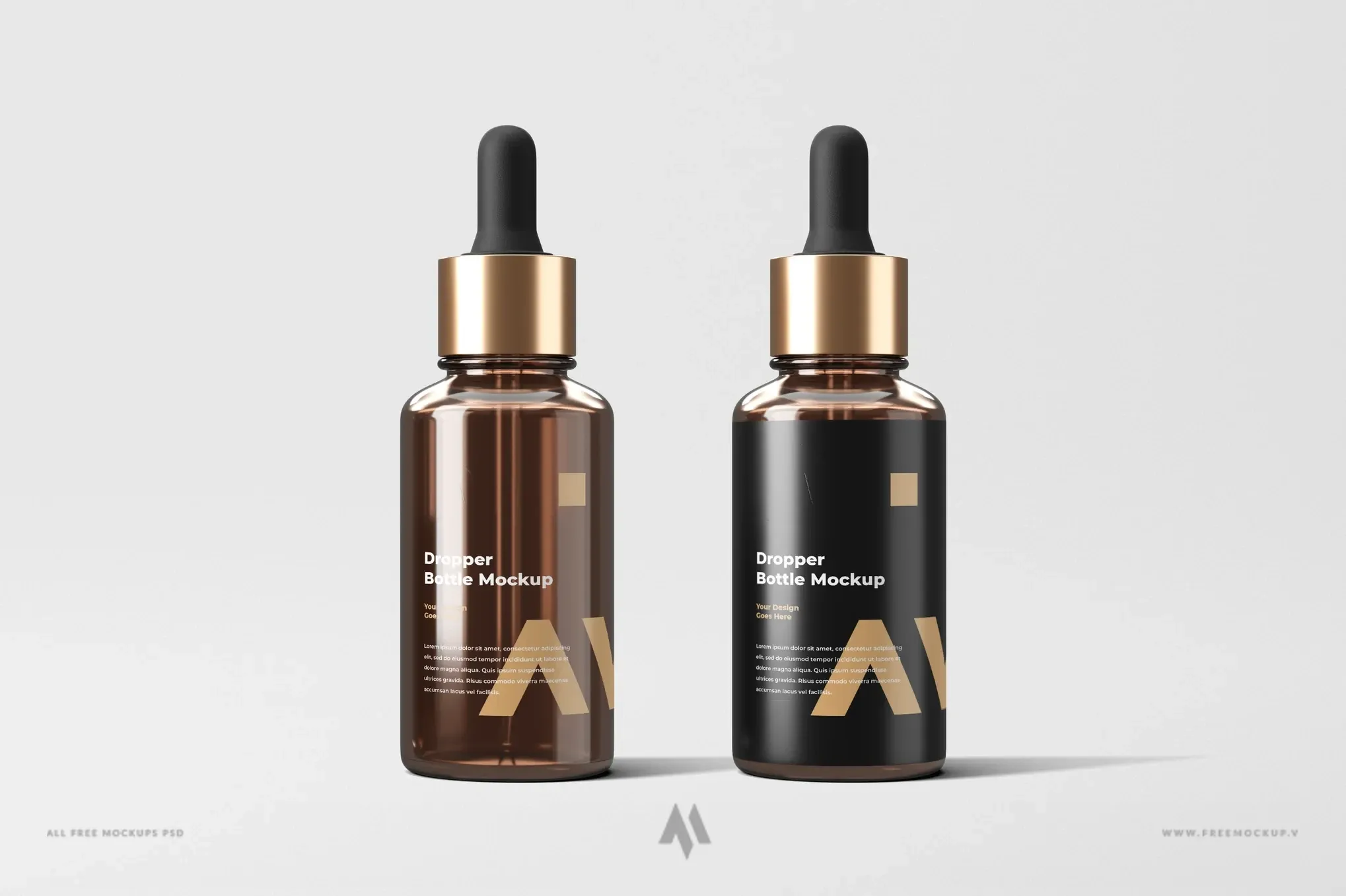 Mockup Chai Nhỏ Giọt PSD: Tùy Biến Nhãn & Bố Cục Đa Dạng