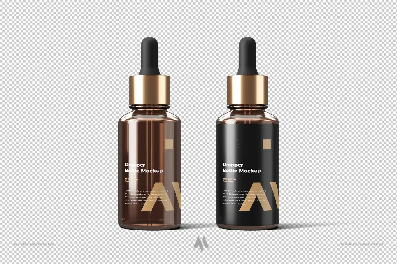 Mockup Chai Nhỏ Giọt PSD: Tùy Biến Nhãn & Bố Cục Đa Dạng