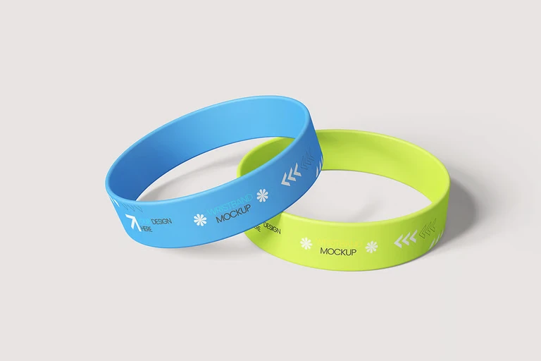 Mockup vòng đeo tay Silicone sự kiện