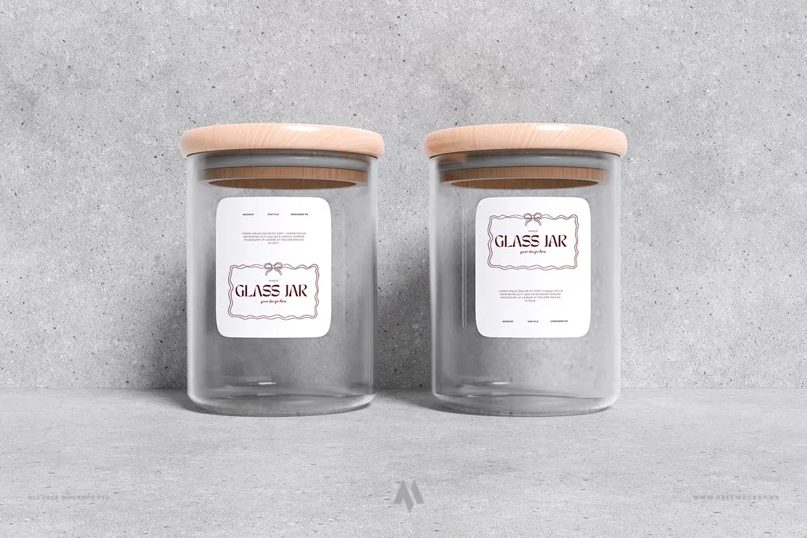 Mockup hũ thủy tinh PSD