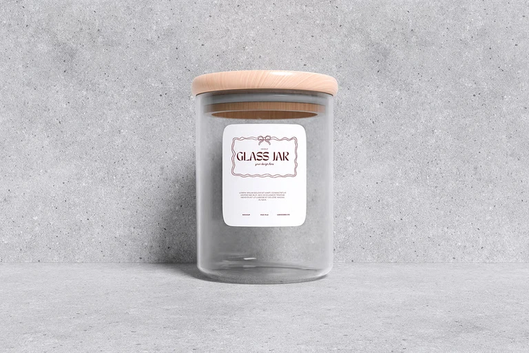 Mockup hũ thủy tinh PSD